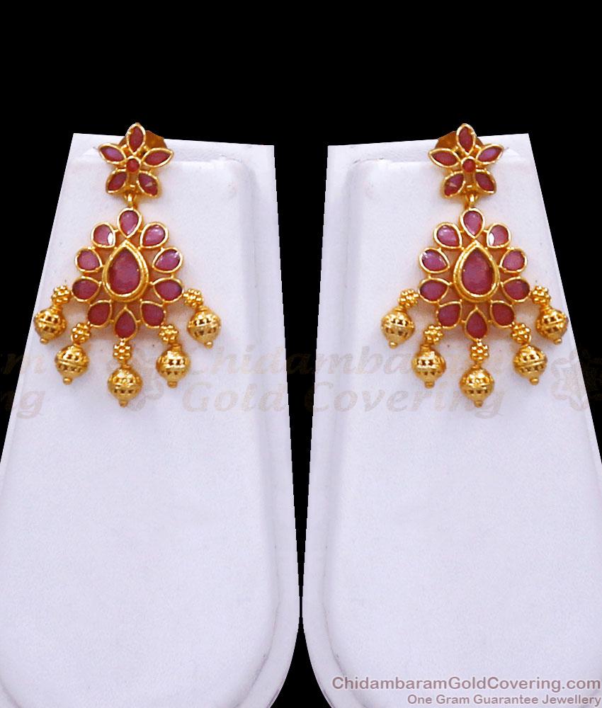 Bridal 1 Gram Gold Pearl Haram Earrings Combo HR2903