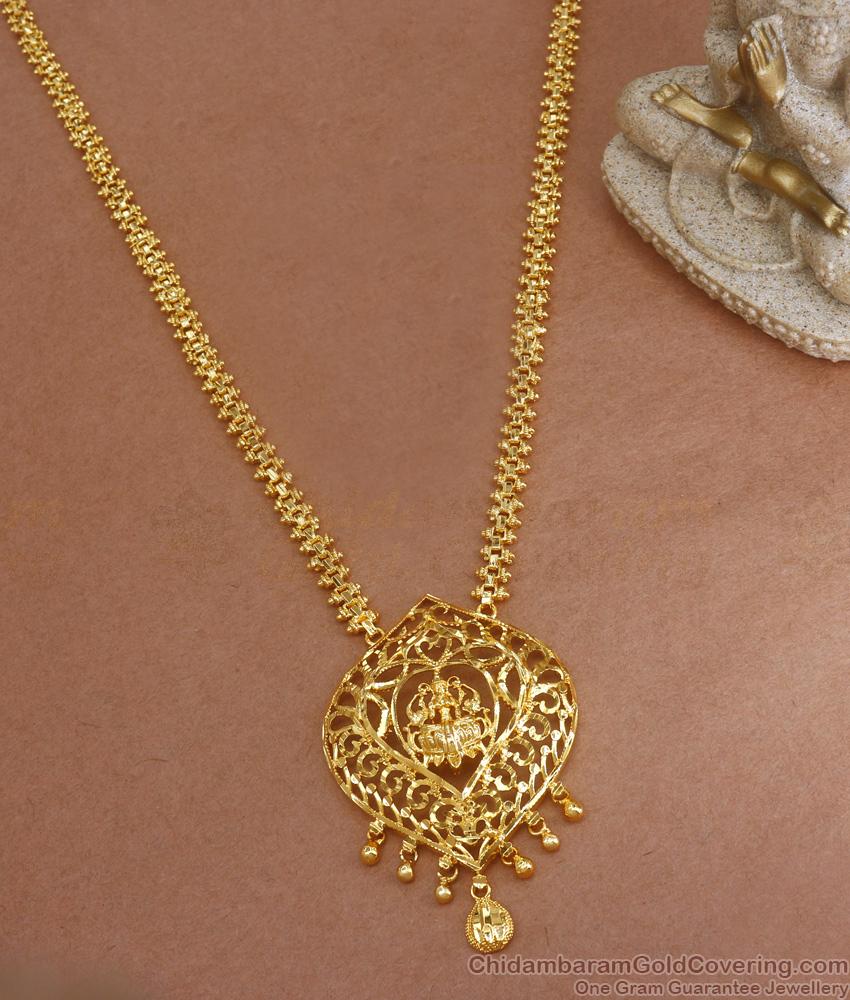 Full Gold Tone Lakshmi Haram Imitation Jewelry HR2937