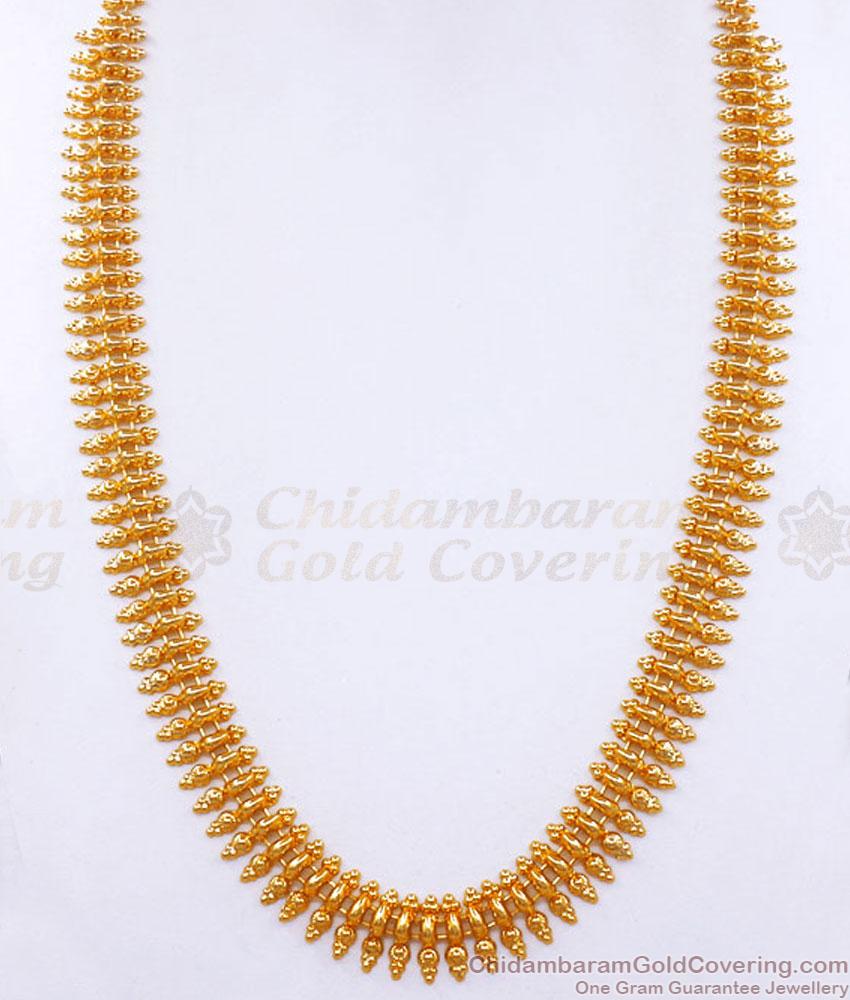 Kerala Mullaipoo 1 Gram Gold Haram Plain Design HR2942