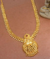 Heavy Gold Tone Long Haram 3D Lakshmi Design Bridal Jewelry HR2955