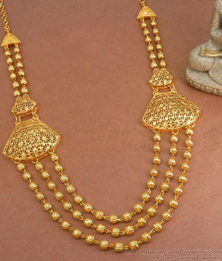 Two Gram Gold Arabic Designs Long Necklace / Haaram ...