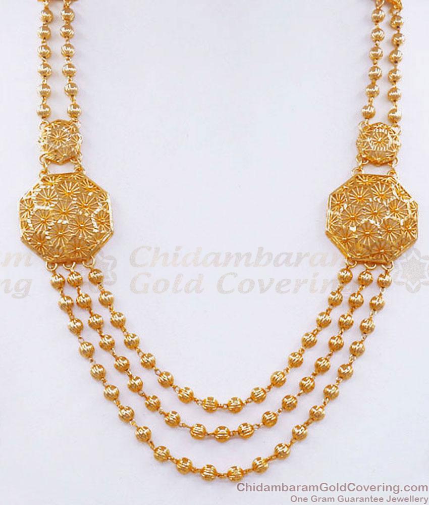 Two Gram Gold Step Haaram Arabic Bridal Designs HR2964