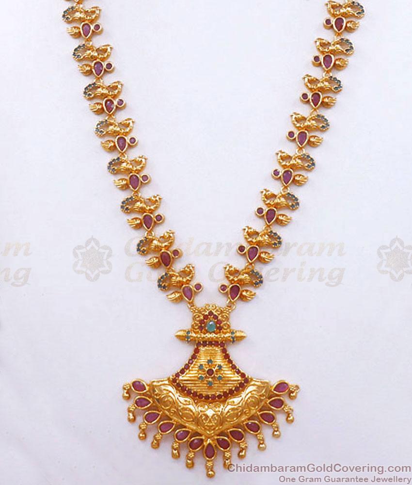 Grand Look Long Haaram Bridal Jhumki Jewellry Set HR2968