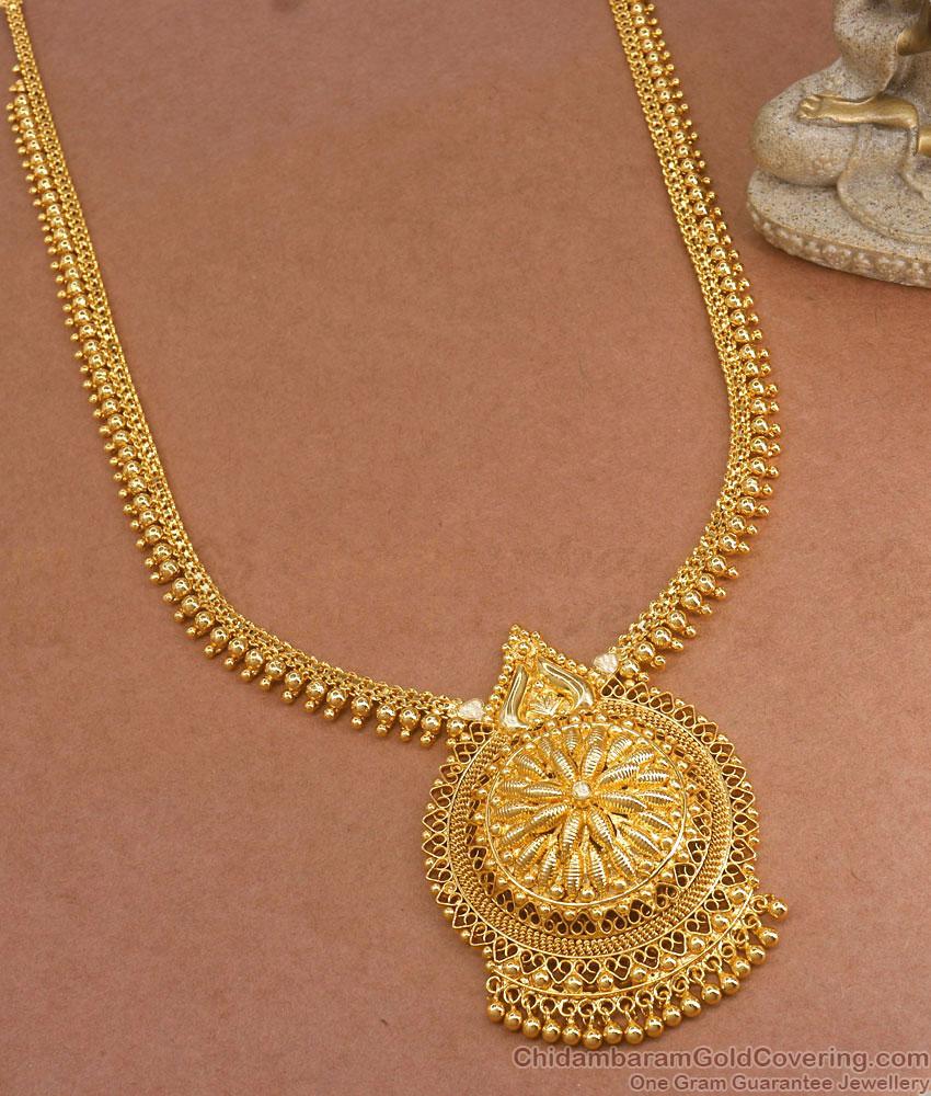 Modern Flower Design Gold Haaram Design Online HR2972