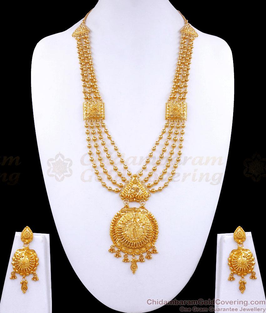 Grand Bridal Forming Gold Arabic Haram Designs Combo Set HR2989