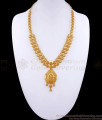 Charming Real Gold Design Long Necklace Earring Wedding Set HR2992