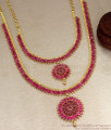 Beautiful Ruby Stone Haram Necklace Bridal Jewellery HR2996