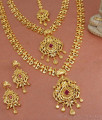 Premium Gold Plated Wedding Jewellery Set For Bride HR3001