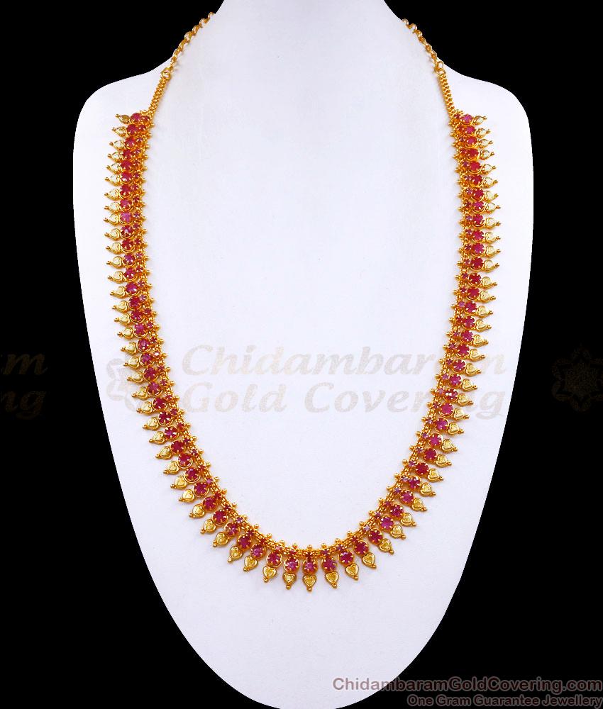 Attractive Ruby Haram One Gram Gold Plated Jewelry For Women HR3011