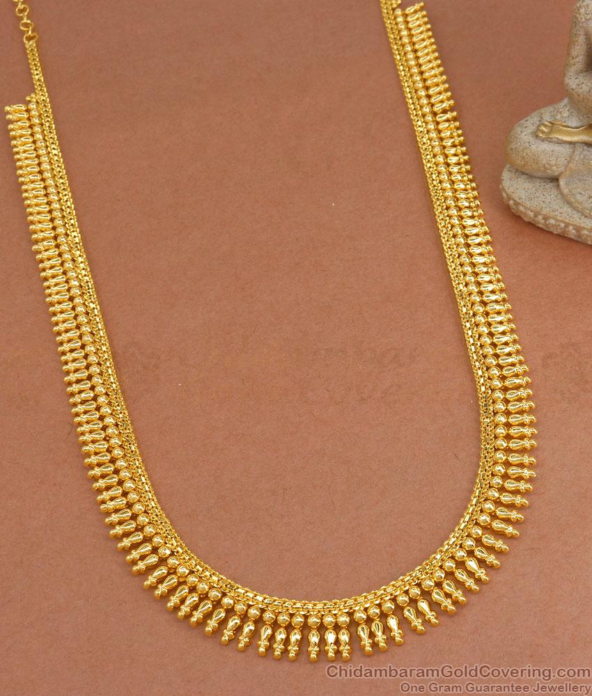 Latest One Gram Gold Haaram Mullaipoo Kerala Bridal Jewelry HR3017