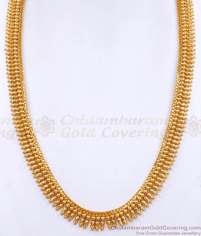 Latest One Gram Gold Haaram Mullaipoo Kerala Bridal Jewelry HR3017