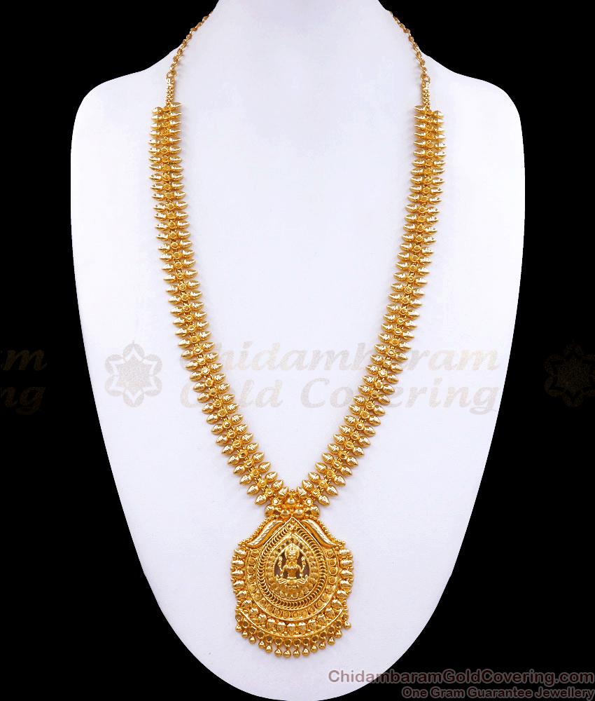 22K Gold Lakshmi Haram Latest Bridal Jewelry Design HR3026