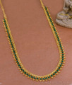 New Arrival Emerald Stone Long Haram 1 Gram Gold Jewellery HR3092