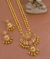 Women Bridal Gold Imitation Two Line Lakshmi Haram Set With Stone HR3095