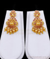 Grand Lakshmi Design Gold Plated Haram Earring Ruby Stone Design HR3097