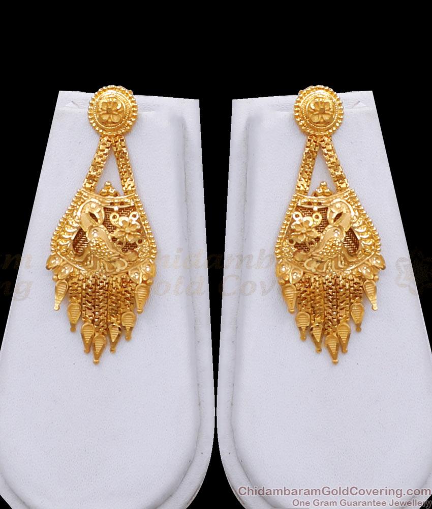 Premium Gold Long Haram Designs 2 Gram Gold Bridal Jewellery Set HR3102