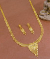 Bollywood Style Real Gold Design Haram With Earring For Wedding HR3103