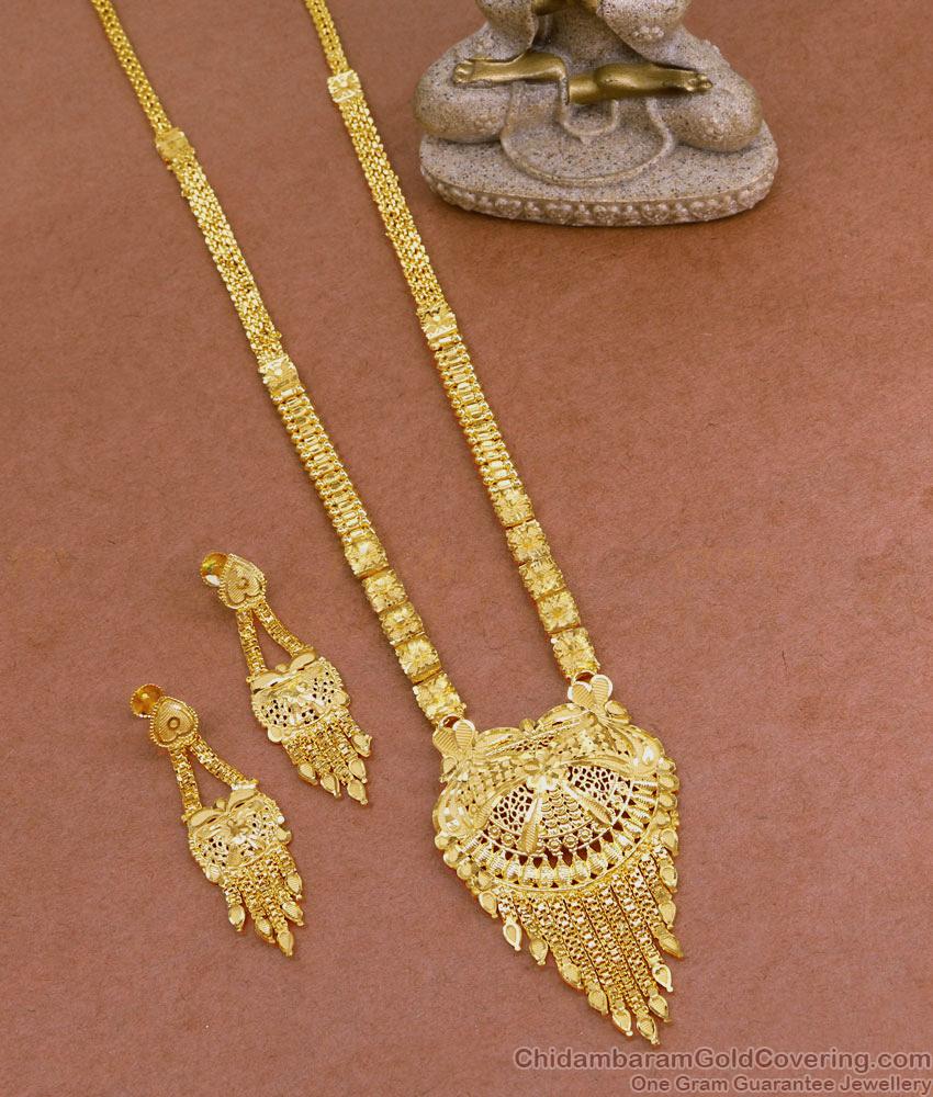 Traditional Look Light Weight 2 Gram Gold Haram Fucntion Wear HR3106