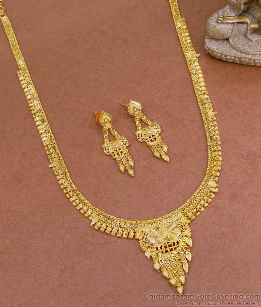 High Quality Gold Forming Long Haram Set 2 Gram Jewellery HR3107