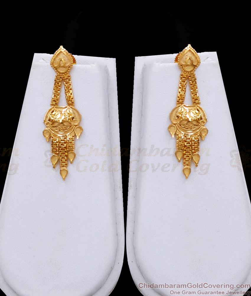 Latest Jewllery Collection Long Haram Gold Design With Earring HR3109