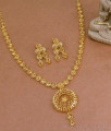 Simple Gold Design Plain Haram Forming Jewellery Set HR3130