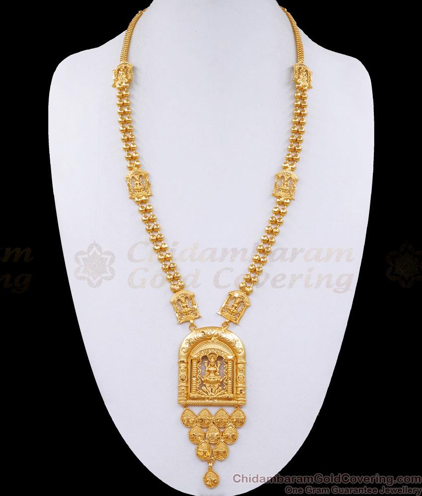 24K Gold Lakshmi Haram 2 Gram Gold Wedding Design For Women HR3131