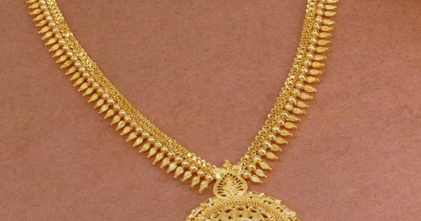 Classic 22K Gold Finish Mullaipoo Haram Wedding Jewellery For Women HR3162