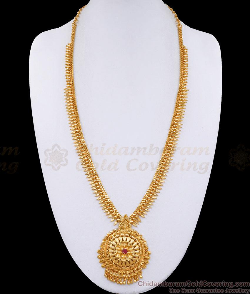 Classic 22K Gold Finish Mullaipoo Haram Wedding Jewellery For Women HR3162