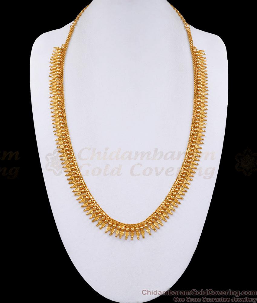 Real Gold Design Long Haram Kerala Leaf Design With Price HR3168