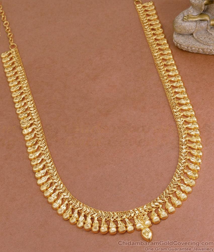 Latest Chain Type Gold Mullai Haram Imitation Jewellery HR3172