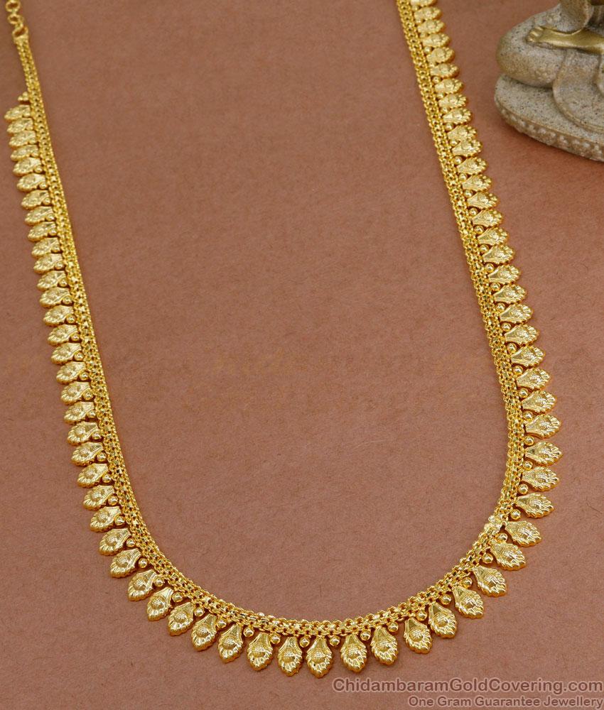 Real Gold Look Kerala Long Haram Mullaipoo Malai For Wedding HR3185