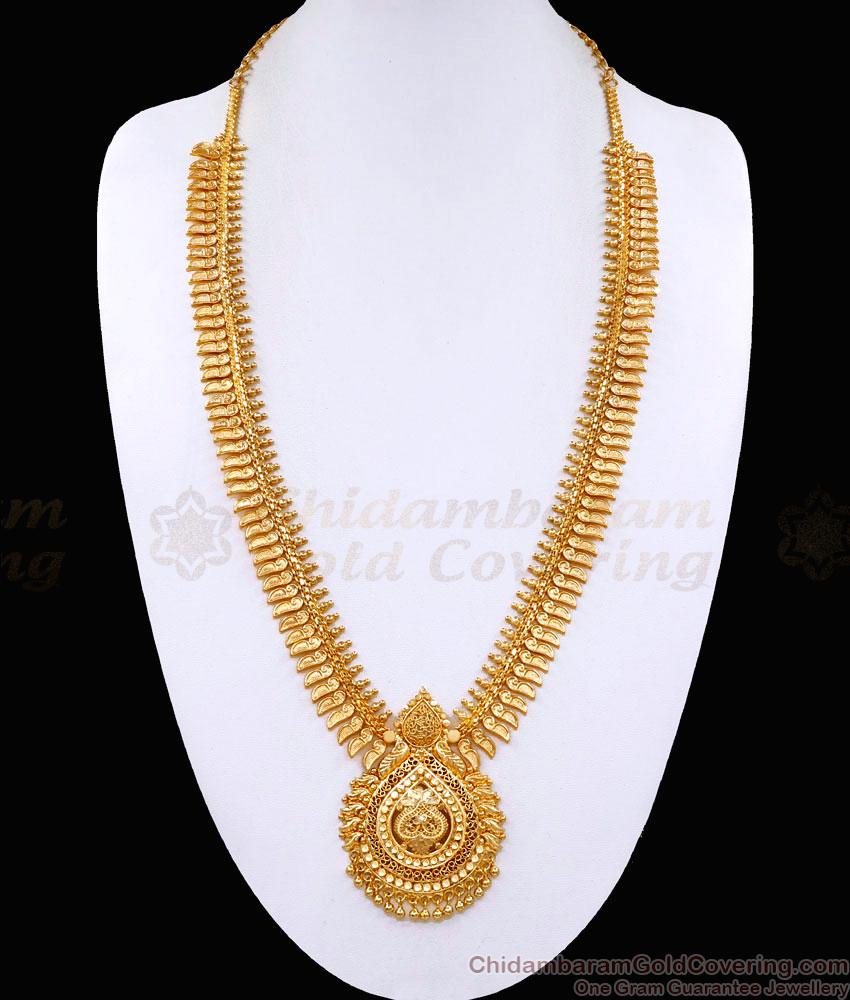 Beautiful Full Gold Long Haram Bridal Jewellery Collections Online HR3190