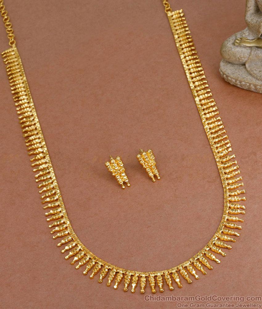 Simple Gold Design Haram Mulliapoo Design Forming Bridal Set HR3192