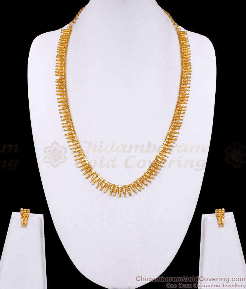 Simple Gold Design Haram Mulliapoo Design Forming Bridal Set HR3192