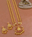 Buy 2 Line Beads Gold Rani Haram Lakshmi Pendant Design HR3226