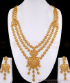 24Kt Real Gold Design Dubai Haram Set 2025 Wedding Jewelry HR3234