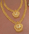 Buy New Gold Covering Mango Haram Necklace With Ruby Stone HR3239