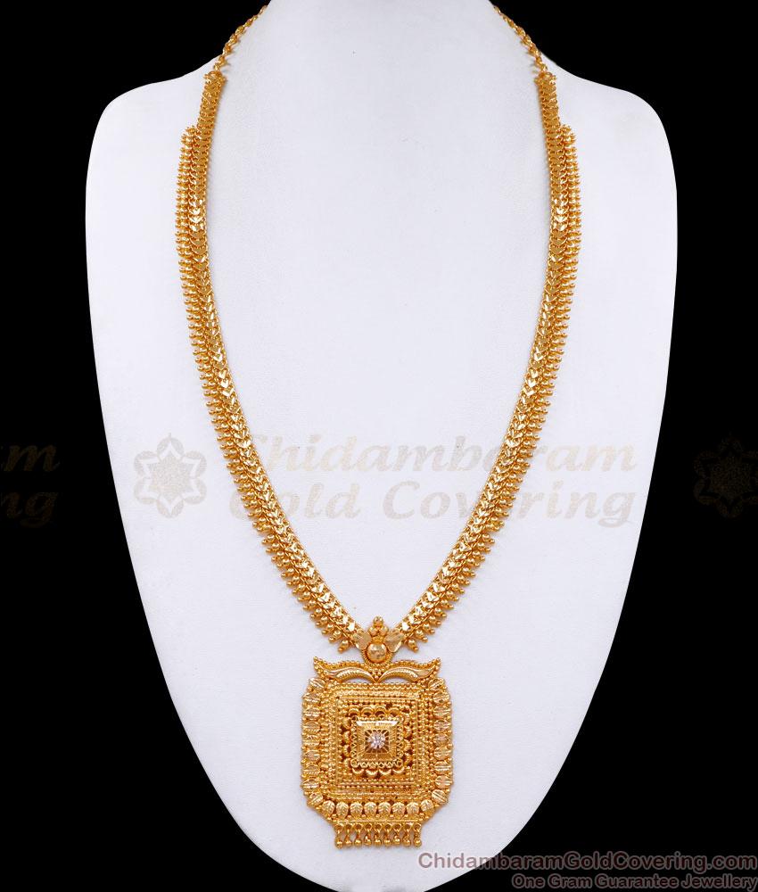 Real Gold Tone Square Dollar Long Haram For Wedding HR3255