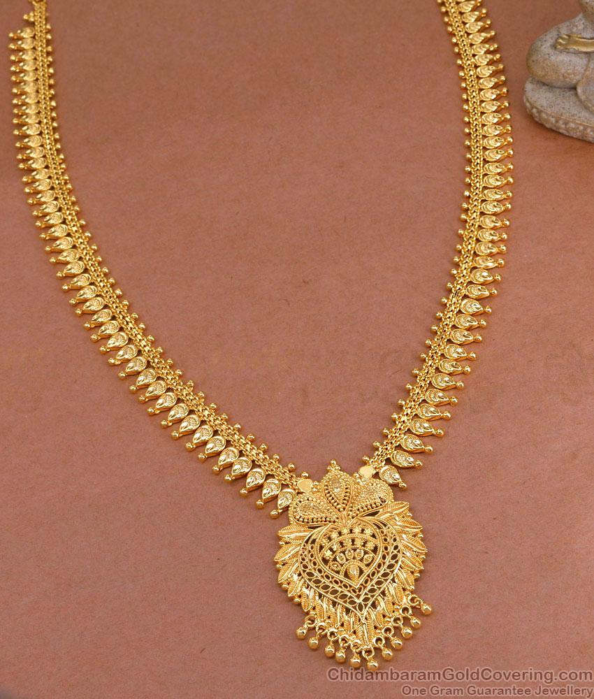 One Gram Micro Gold Plated Haram Mullaipoo Wedding Jewelry HR3304