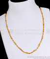 Pure Gold Tone Solid Chain With Wheat Link Design CHNS1161