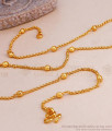 Thin Dainty Gold Chain With Beads 1 Gram Gold Jewelry CHNS1162