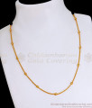 Thin Dainty Gold Chain With Beads 1 Gram Gold Jewelry CHNS1162