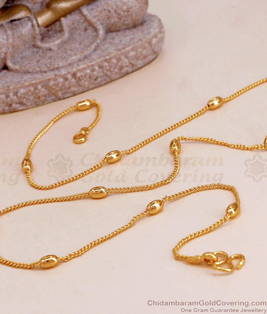 Traditional Shiny Beads Gold Short Chain Design CHNS1166