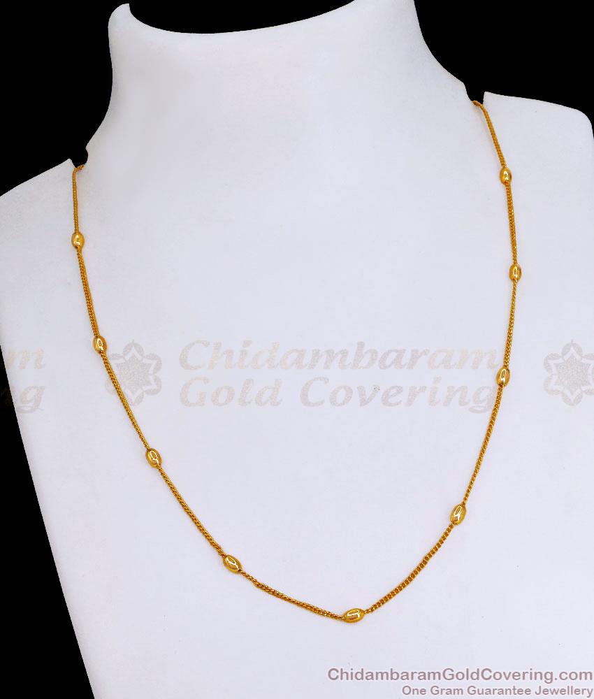 Traditional Shiny Beads Gold Short Chain Design CHNS1166