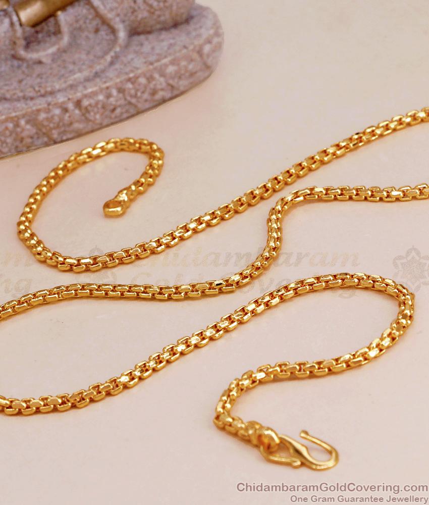 Daily Wear Guaranteed Gold Chain Flat Cable Design CHNS1170