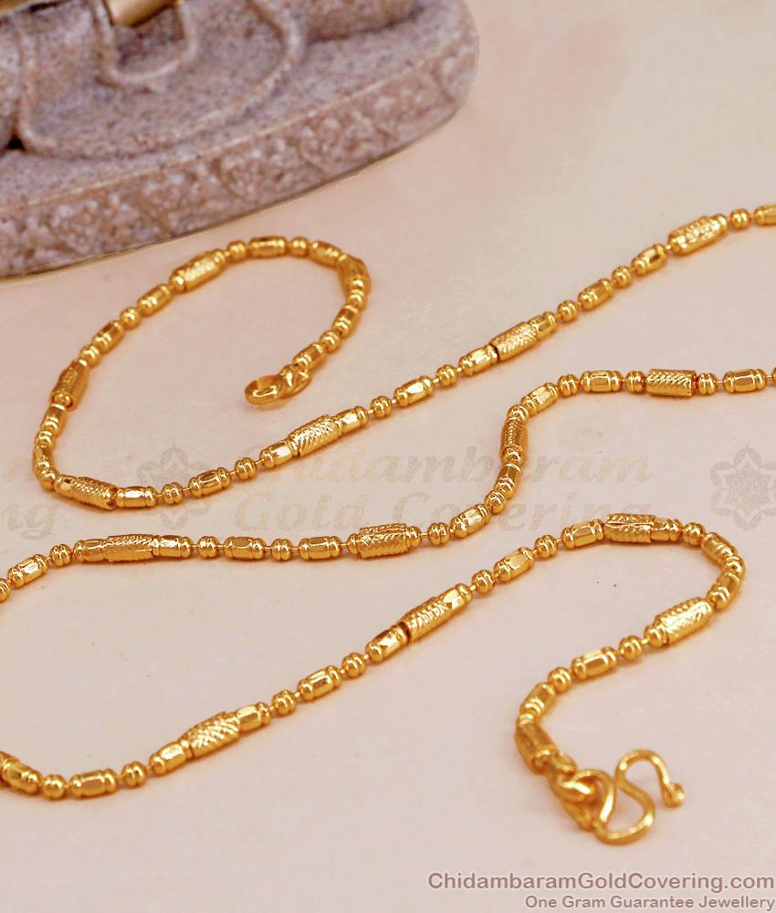 Unique Oval Shaped One Gram Gold Chain Everyday Wear CHNS1171