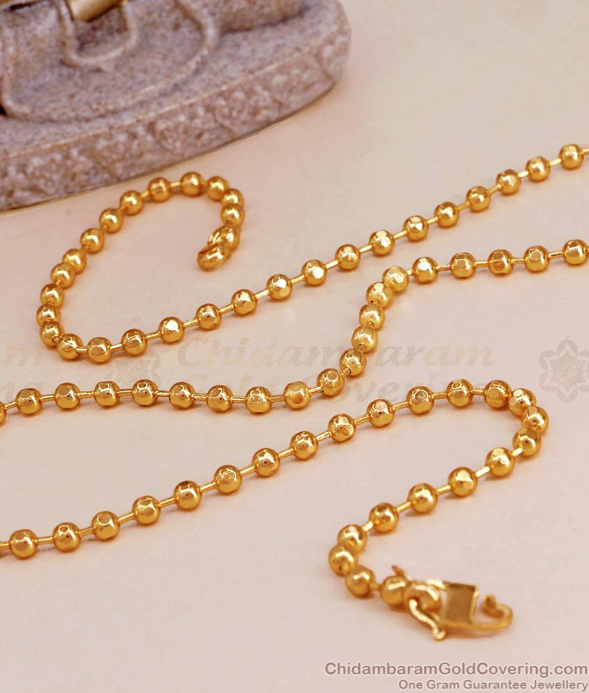 22k Gold Bead Chain Daily Use Design Shop Online CHNS1175