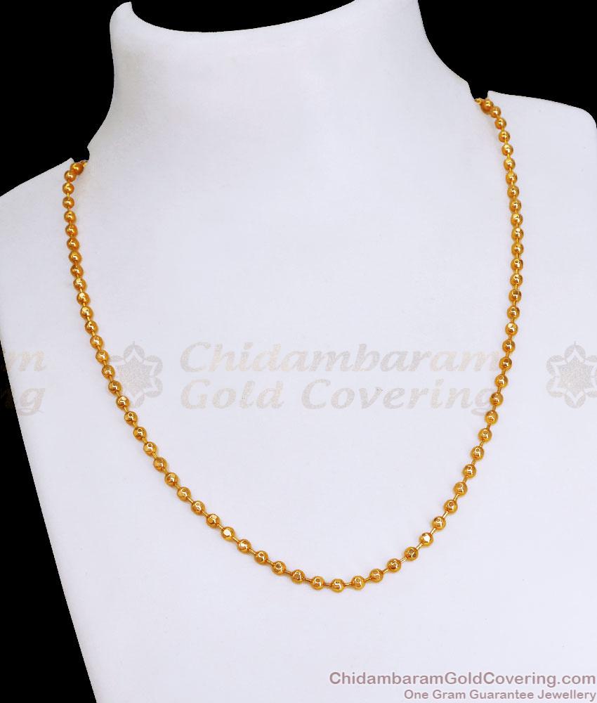 22k Gold Bead Chain Daily Use Design Shop Online CHNS1175