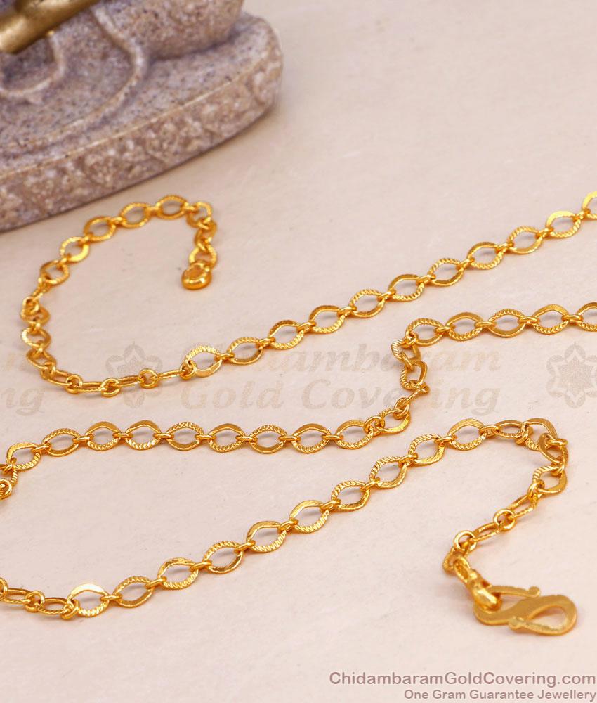 Light Weight Gold Plated Short Chain For Regular Use CHNS1184