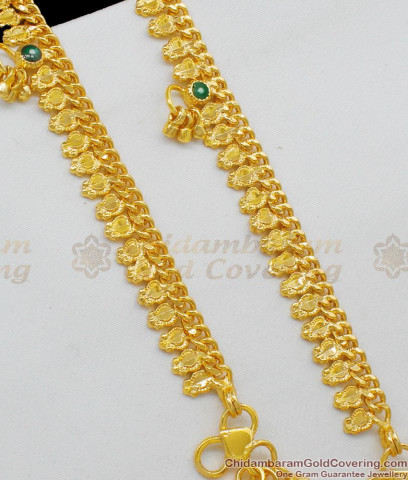 10 Inch Traditional Payal Design Gold Plated Kolusu South Indian Model ...